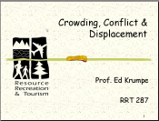 Crowding, Conflict & Displacement (VIEW PowerPoint slides)