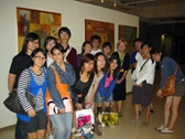 Sally with Chiayi students