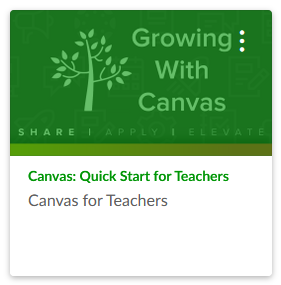 Growing with Canvas course