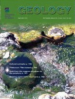 Our research makes the September 2004 cover of Geology