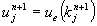 uj^(n+1) = ue*(kj^(n+1))