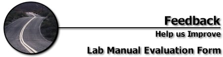 Feedback:  Lab Manual Evaluation Form