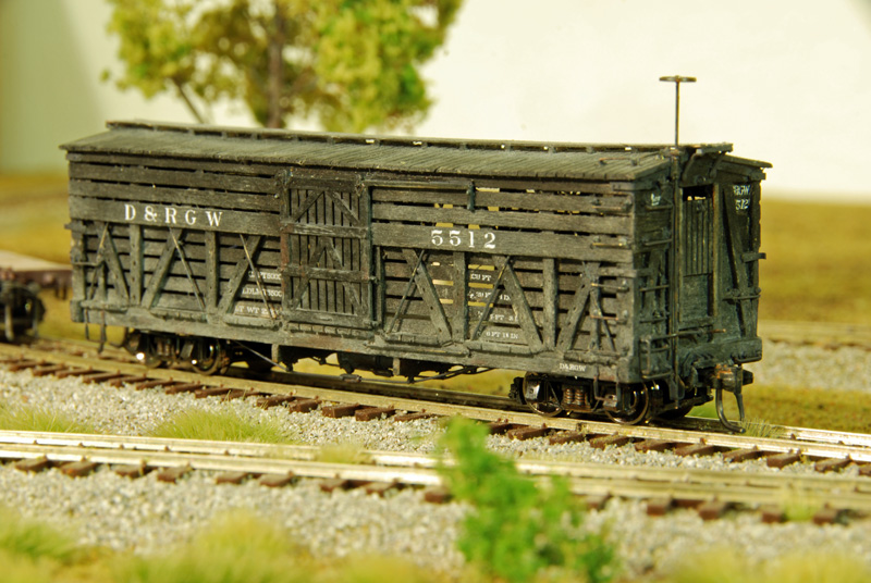 D&RGW HOn3 Blackstone Fact Painted Weathered 30' Stock Car C10 